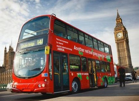 London legendary Double-decker buses going green hybrid engine zero carbon emissions