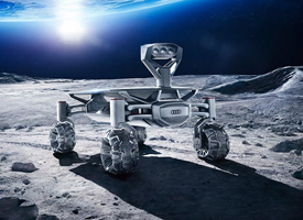 The rover Audi Lunar Quattro is ready for the challenges of the Moon